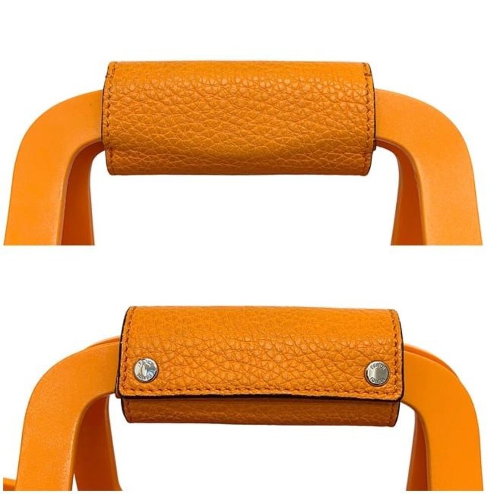 ★SOLD★ Fendi Bucket Bag Orange Peekaboo Forty 8 7 Va593 - Picture 4 of 10